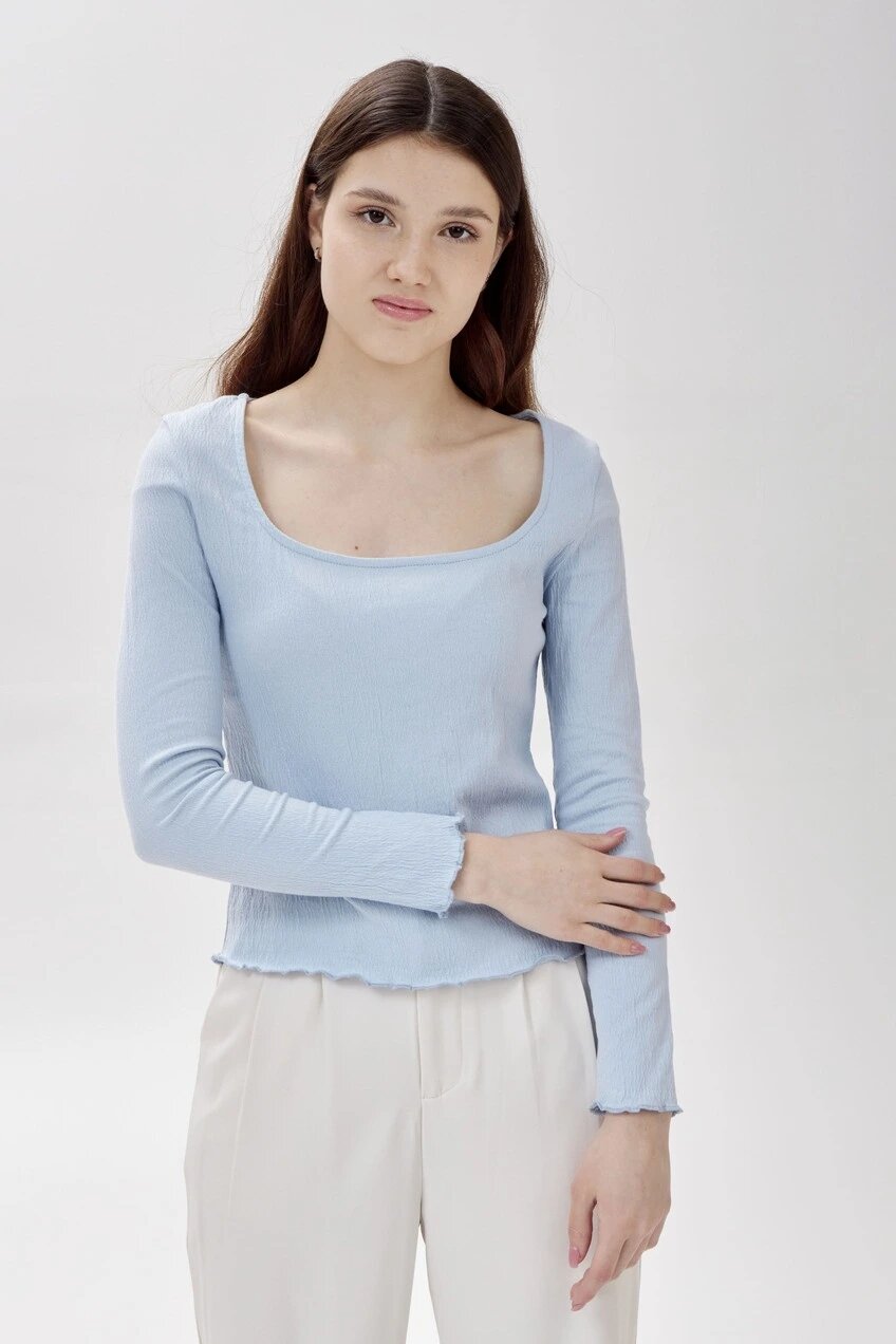 Лонгслив Selfie, размер XS, , голубой — фото 1