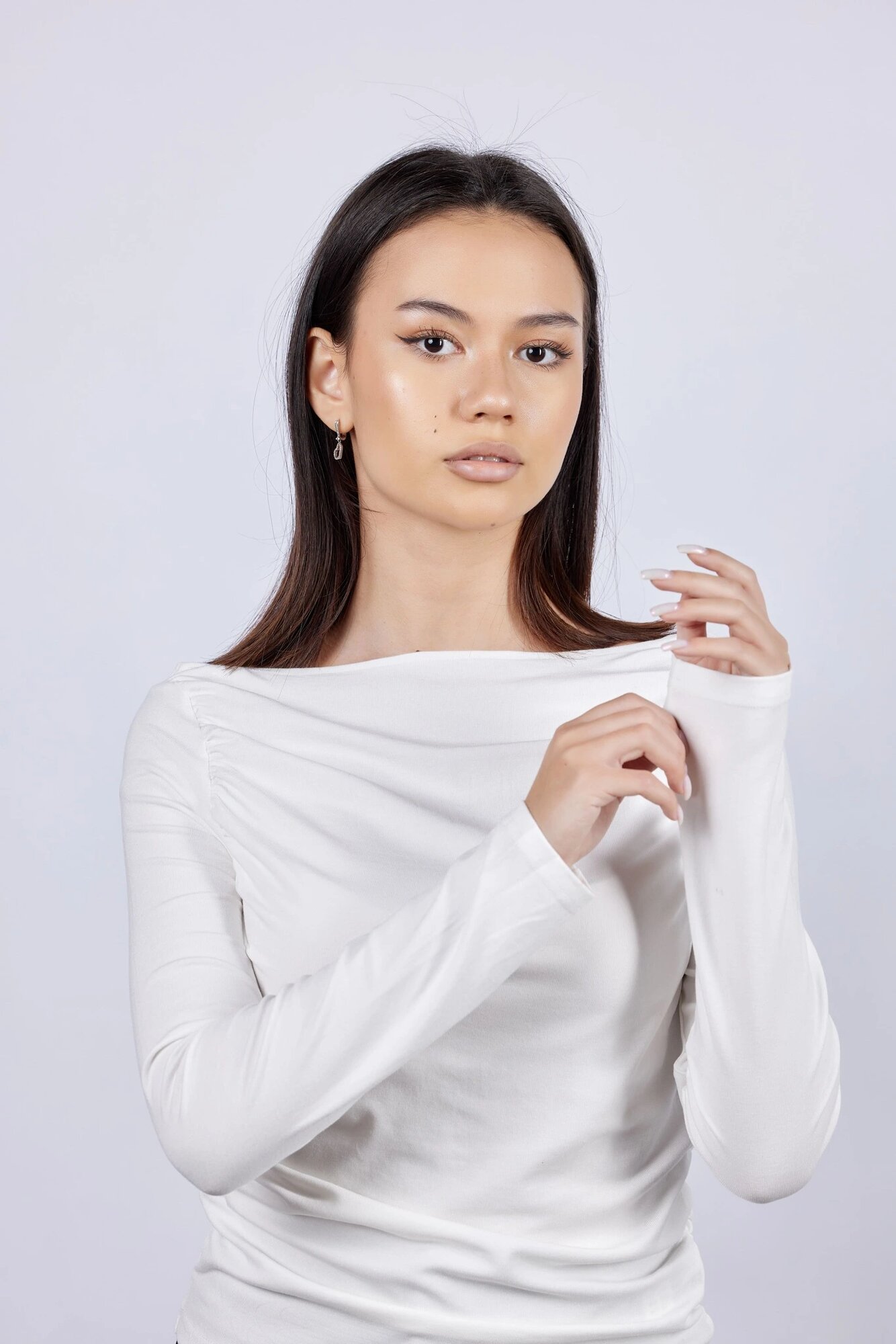 Лонгслив Selfie, размер XS, , белый — фото 1