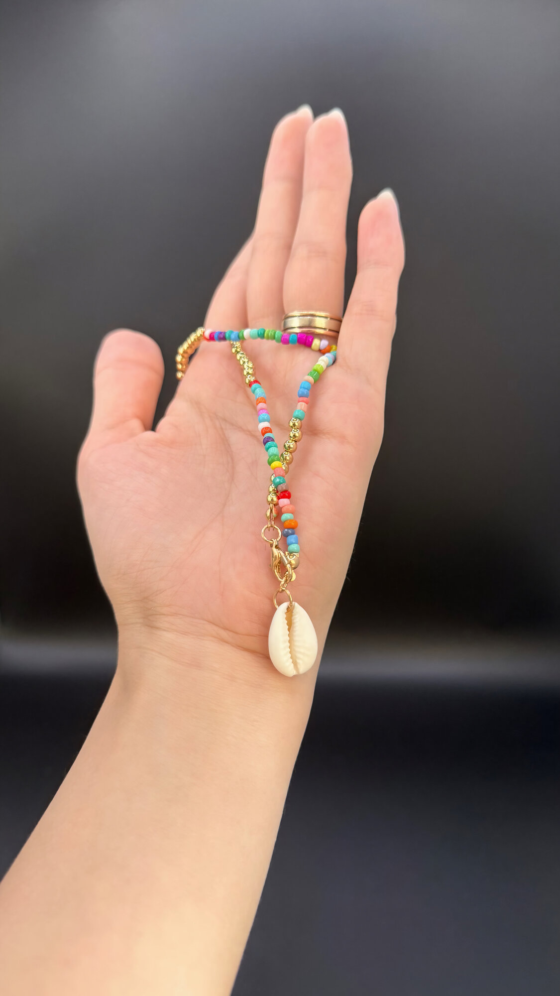 Бусы D'Mari, ракушка, длина 46 см, разноцветный микс — фото 1