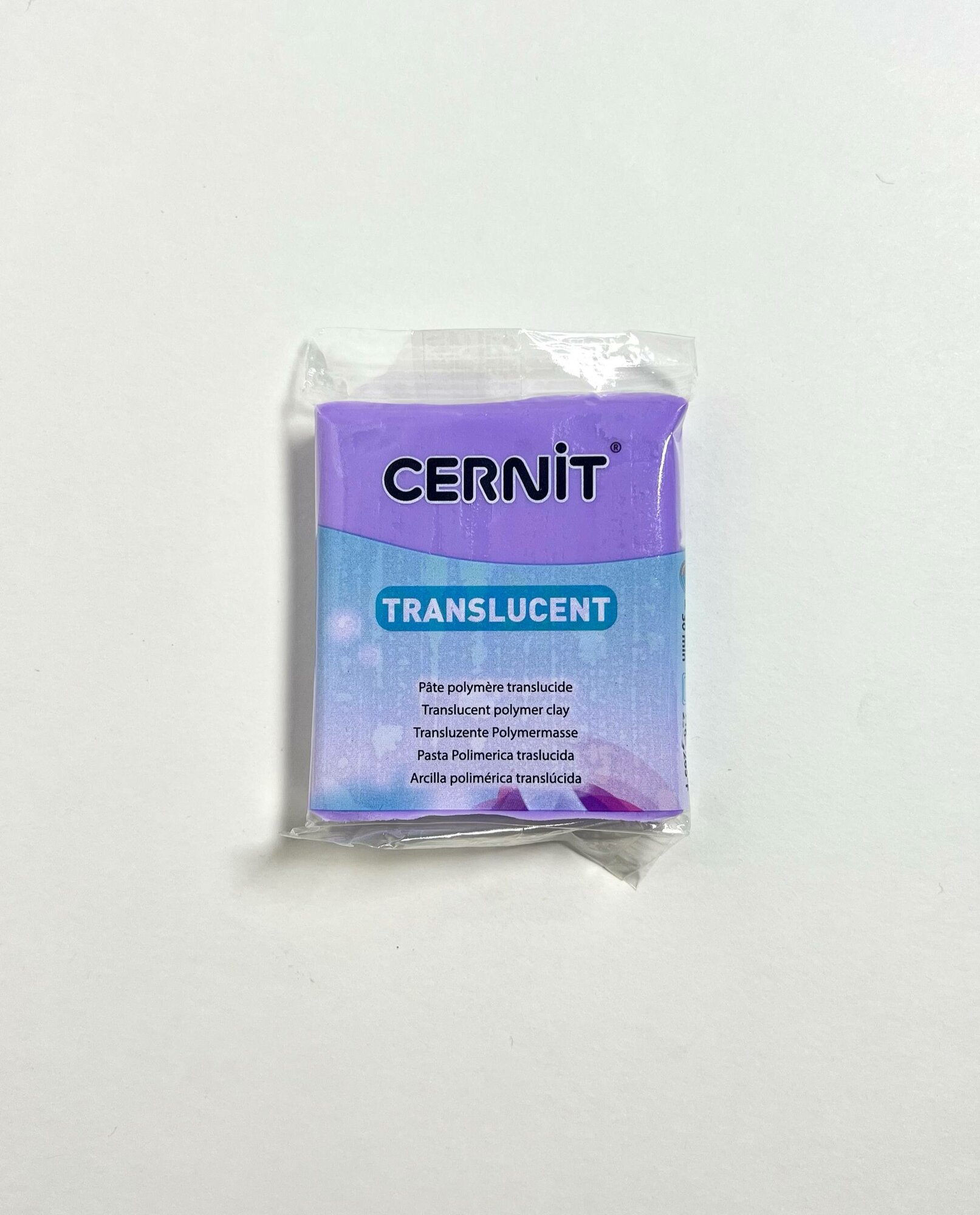 Полимерная глина Cernit "Translucent violet", цвет фиолетовый, 56 грамм для лепки из полмерной глины