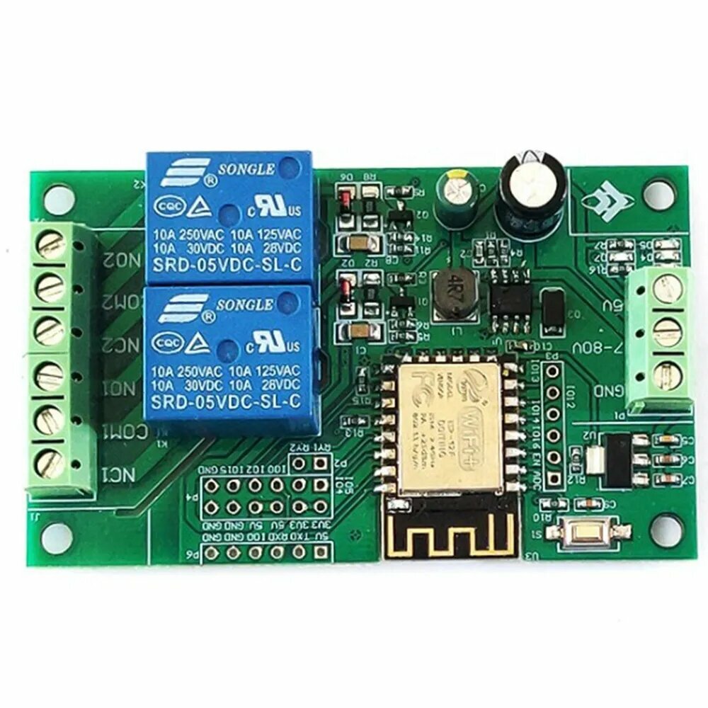 Esp8266 Esp-12F Wi-Fi релейный модуль 2-канальный 5V/8-80V сетевой релейный переключатель для Ide Smart Re