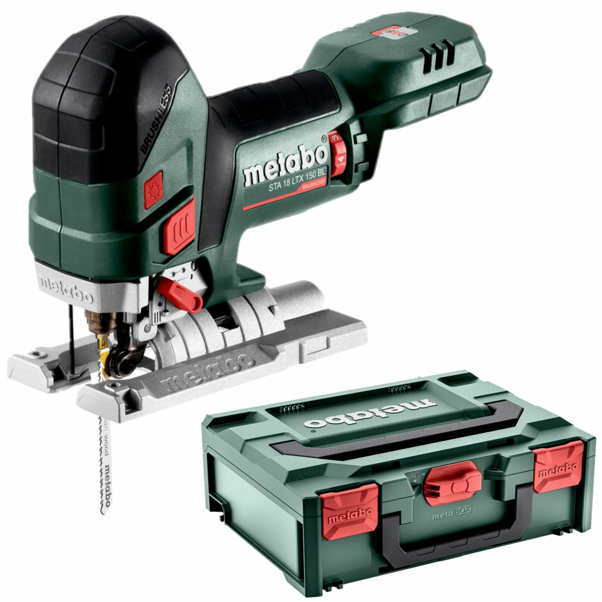 Лобзик Metabo STA 18 LTX 150 BL (601502840) в кейсе зеленый/черный