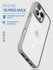 Чехол Magsafe на iPhone 16 Pro Max прозрачный с серыми рамками и ...