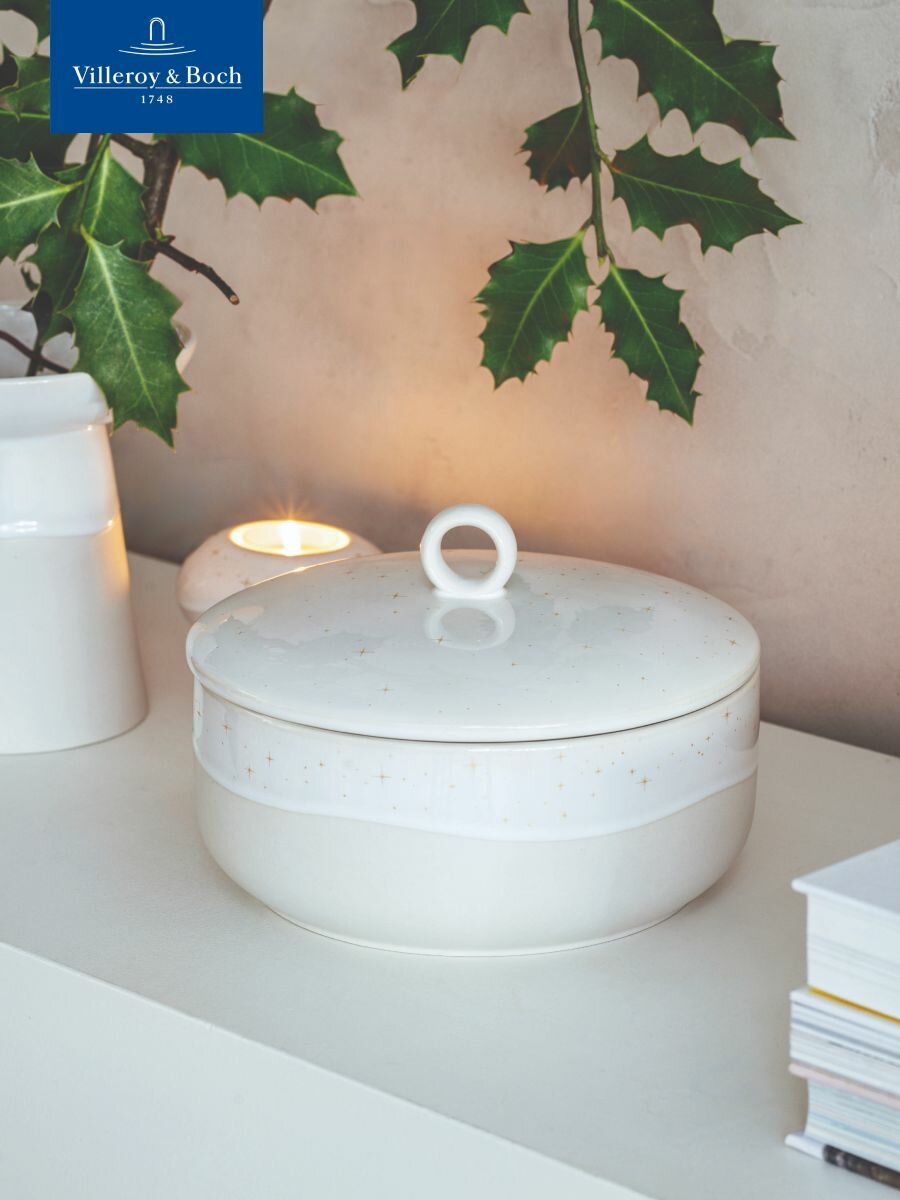 Новогодняя банка для хранения с крышкой 1700 мл 20 см Winter Glow Villeroy & Boch Премиум-Фарфор