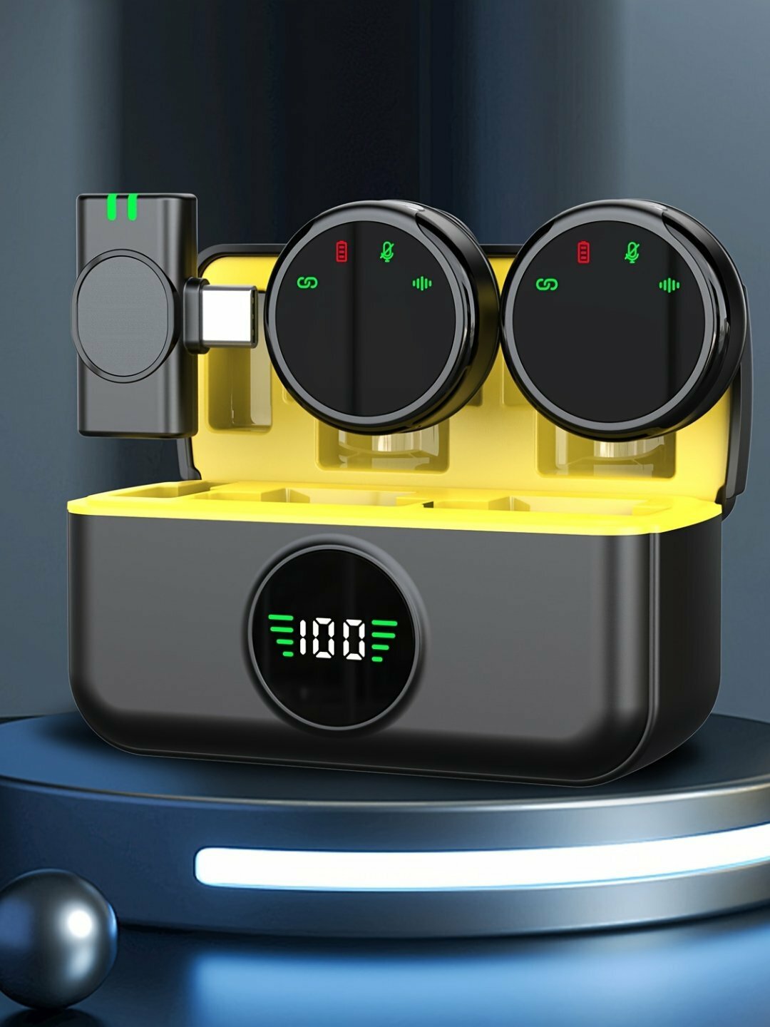 WIFIT беспроводной микрофон 2.4G с зарядным кейсом — магнитный, петличный, для записи видео