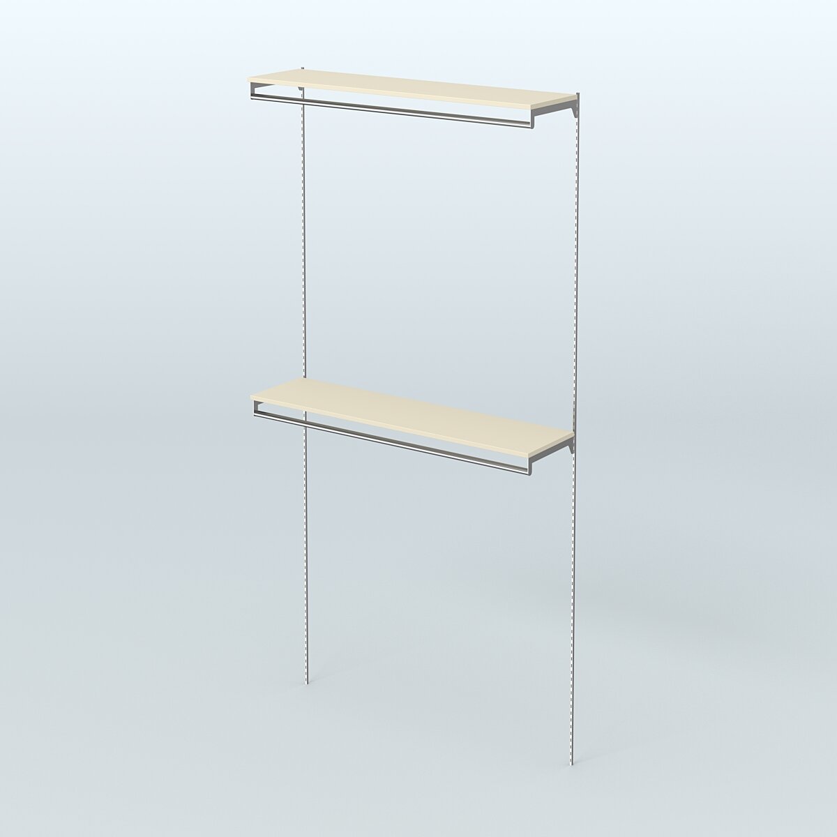 Модульная система Neo Fix №10 с двумя сборными поручнями и полками ДСП 16 мм (1200 мм) Крем Вайс