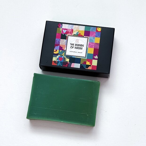 Мыло натуральное Легенды Казани "Батыр" кедр и лаванда  75гр