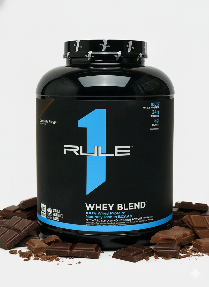 Whey Blend от Rule 1 One 2.28кг 65 порций протеина на каждую порцию 24 грамм протеина