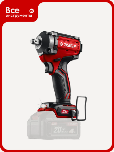 Изображение товара Бесщеточный ударный гайковерт ЗУБР 20 В, 500 Н·м, без АКБ (LMS) ГБУ-500