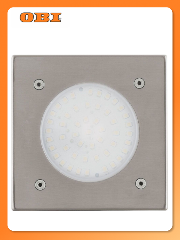 Светильник Eglo уличный встраиваемый Lamedo LED 25W квадрат стальной