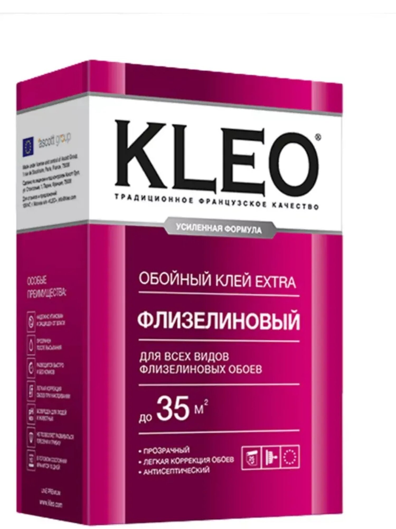 Клей обойный для флизелиновых обоев EXTRA  240 гр  35 кв  м 