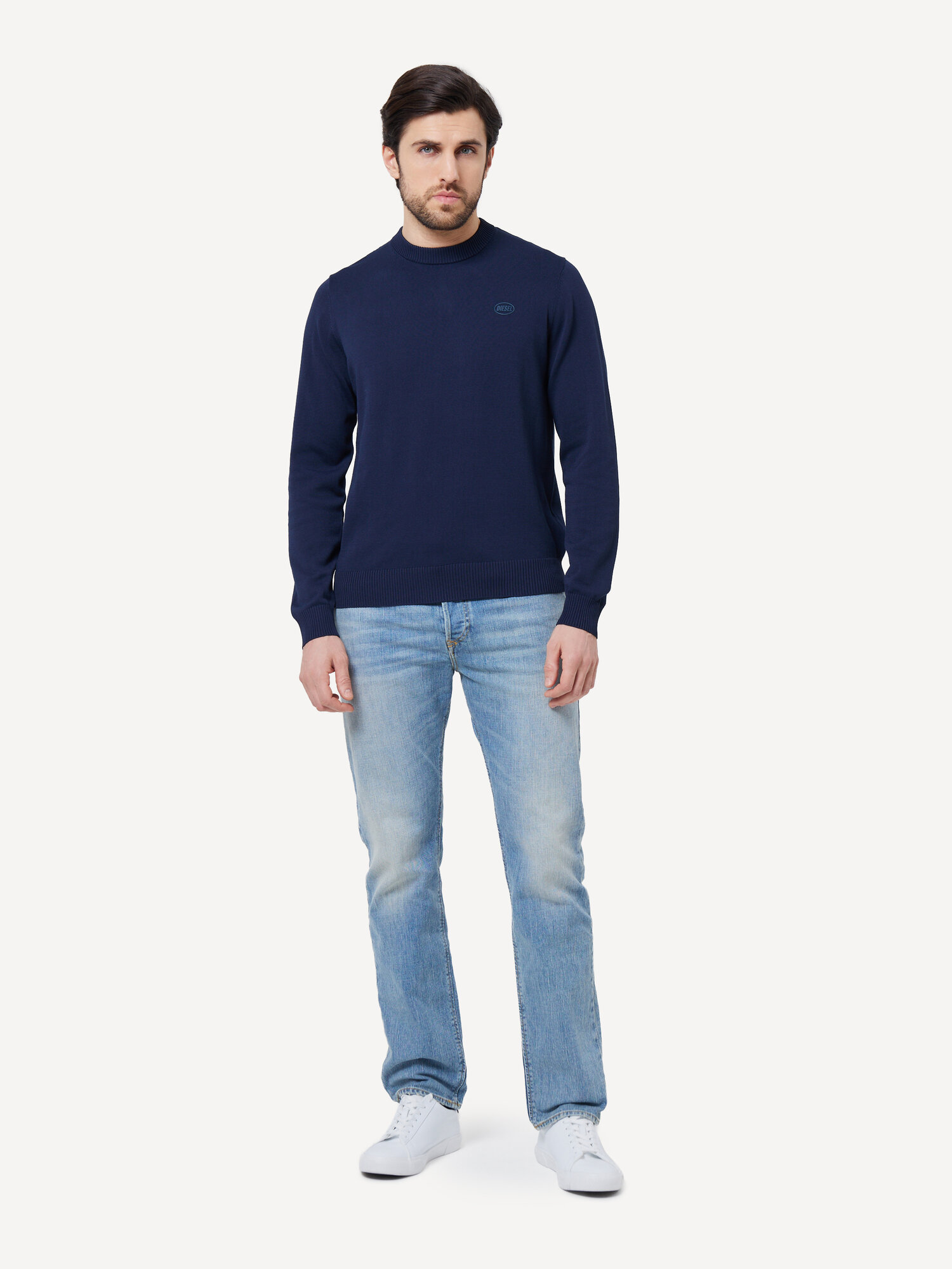 Джемпер DIESEL, размер L, темно-синий — фото 1