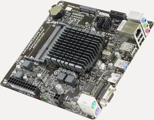 Изображение товара GIGABYTE GA-J1800N-D2H (Celeron J1800 SoC onboard) Dsub+HDMI GbLAN SATA Mini-ITX 2DDR3 SO-DIMM