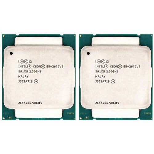 Процессор Intel Xeon E5-2670 v3 , 2шт. LGA2011-3, 12 x 2300 МГц, OEM