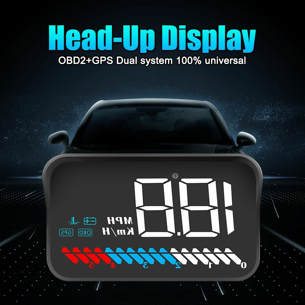 проекционный дисплей для авто M7 OBD-II HUD проектор на лобовое стекло GPS