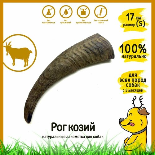 Лакомство для собак "Козий рог" 1шт 70-100 гр (S)