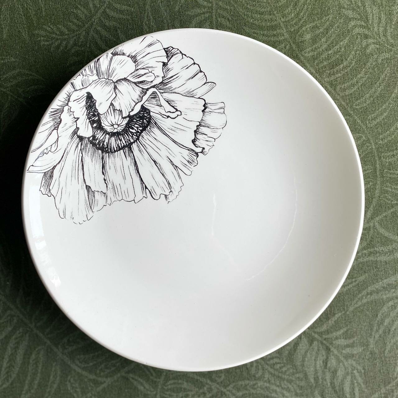 Тарелка обеденная плоская, 1 шт, диаметр 21 см, керамика, коллекция "Монохром Мак"
