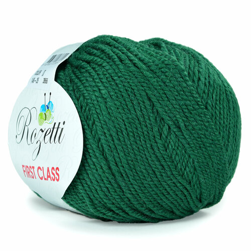 фото Пряжа rozetti first class. 50% мериносовая шерсть, 50% микрофибра, 50гр/115м, (149-35 зеленый) 1 упаковка (10 мотков)