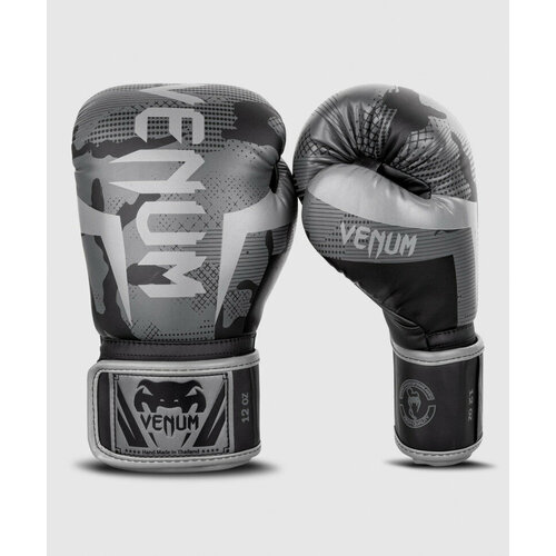 фото Боксерские перчатки venum elite 12oz серый, камуфляж