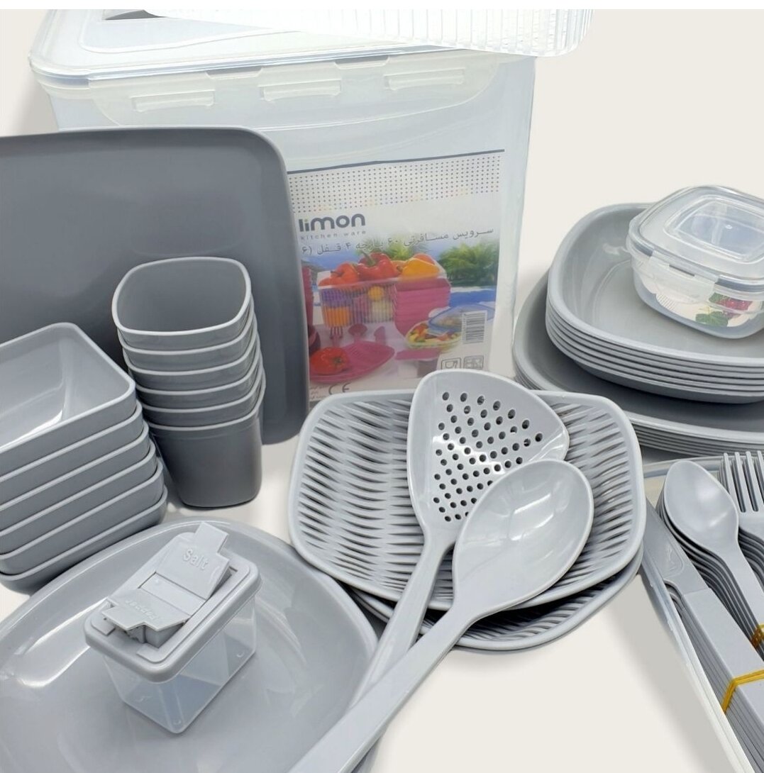 Набор пластиковой посуды для пикника, дачи, кухни, на 6 персон - фотография № 3