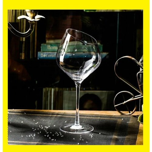 Набор бокалов для вина 570 мл, из выдувного стекла на тонкой ножке со скошенным краем, 6 шт.
