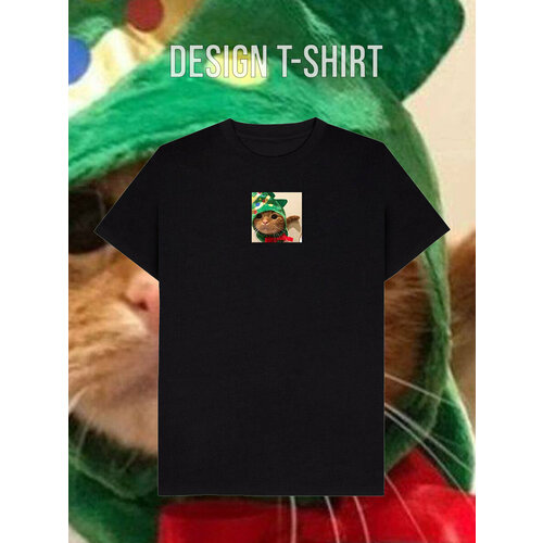 фото Футболка, размер 48, черный design t-shirt