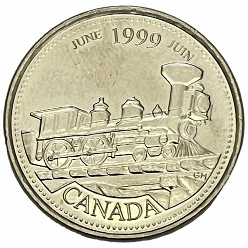 Канада 25 центов 1999 г. (Миллениум - Июнь, от побережья до побережья)