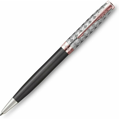 фото Шариковая ручка parker sonnet premium metal & grey lacquer pgt, стержень: m, цвет чернил: black , в подарочной упаковке