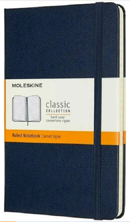 Блокнот Moleskine CLASSIC QP060B20 Large 130х210мм 240стр. линейка твердая обложка синий