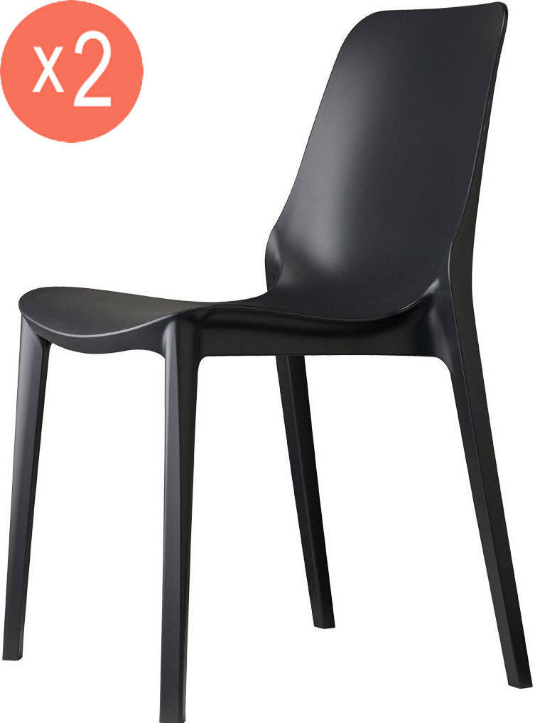 Комплект из 2 стульев Scab Design Ginevra, антрацит