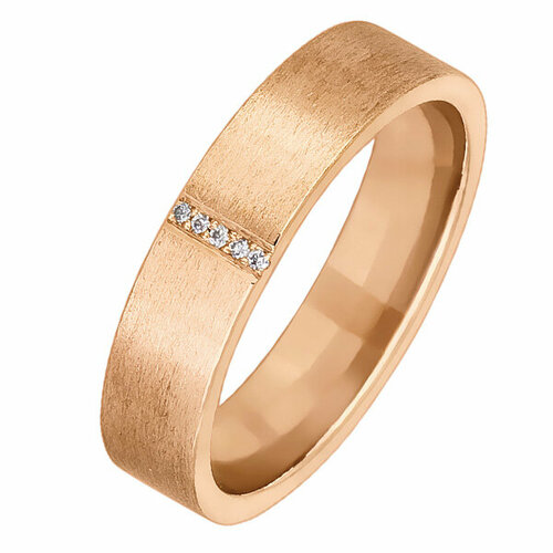 Кольцо обручальное Diamant online, золото, 585 проба, бриллиант, размер 16, бесцветный