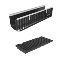 Лоток пластиковый усиленный DN200 H253 мм щелевой чугунной решеткой класс   ...