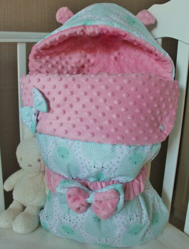 Изображение товара Летний конверт MAMINY ZAPISKY, на выписку, для новорожденных, розовый, 42 см x 73 см