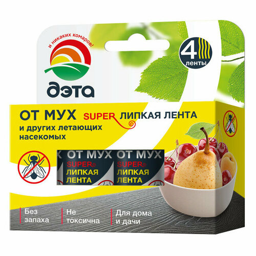 Лента липкая дэта супер от мух 4шт 449₽