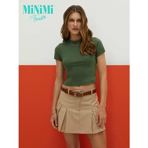 Футболка MiNiMi, размер 50 (XL), хаки