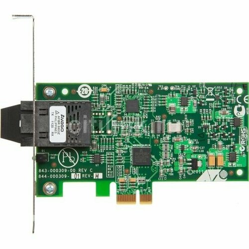 Сетевая карта WiFi Allied Telesis AT-2711FX/A/SC 100Mbps Fast Ethernet PCI-Express Fiber Adapter Card; SC (Плата 120 мм. Длинная планка). сетевая карта allied telesis at 2911lx sc 001