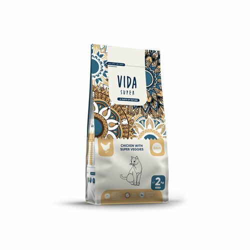 VIDA Super (Вида) Сухой корм для взрослых кошек с курицей и овощами / 2 кг