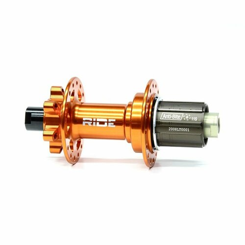 фото Втулка велосипедная ride boost, задняя, 32h, 12x148, anti bite, orange, bx211ror