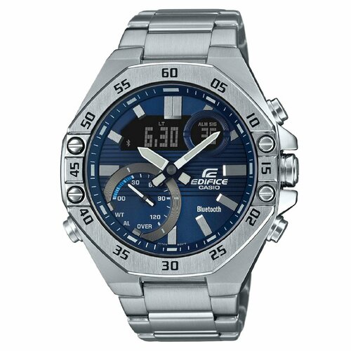 Наручные часы CASIO ECB-10D-2A, синий, серебряный наручные часы casio edifice ecb s100d 2a