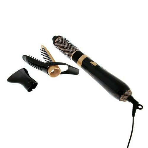 Фен-щетка Rowenta Magic Nature CF7826F0 1200Вт 2 скорости 2 режима чёрно-золотистый 692400₽