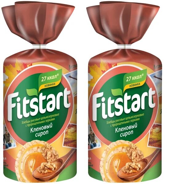 Хлебцы рисовые Fitstart Кленовый сироп 100 г, 1 шт