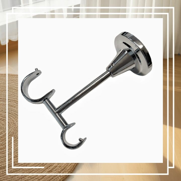 фото Двухрядный открытый потолочный кронштейн для металлического карниза D19/28 (2шт)