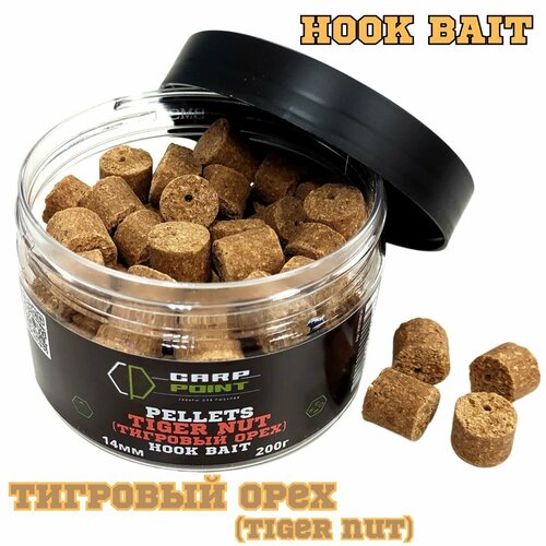 фото Пеллетс насадочный cp tiger nut (тигровый орех)14мм банка 200г carp point