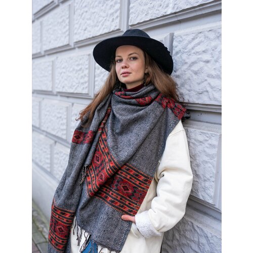 фото Шарф dikovina, one size, серый