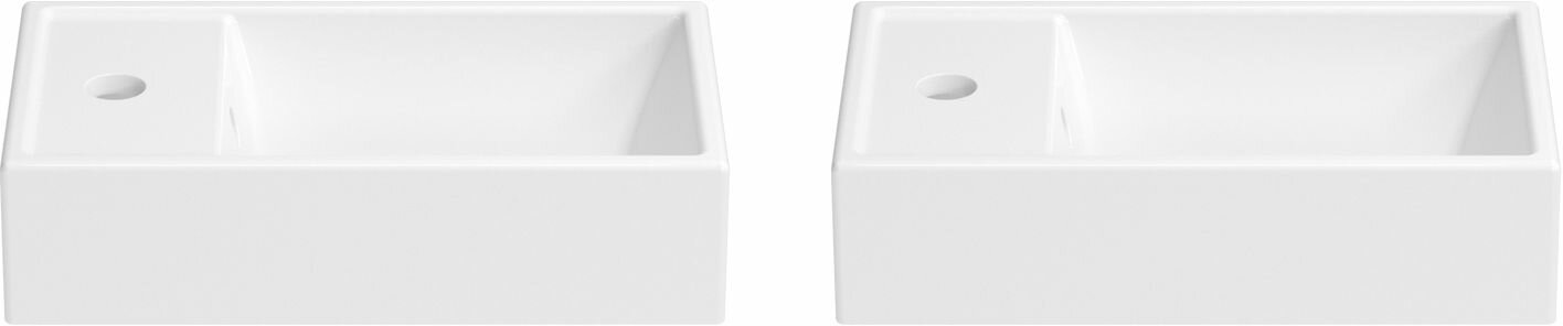 Акционный набор 2 в 1 Wellsee WC Area 151802001, подвесные/накладные раковины 2 шт, ширина одного ум - фото №15