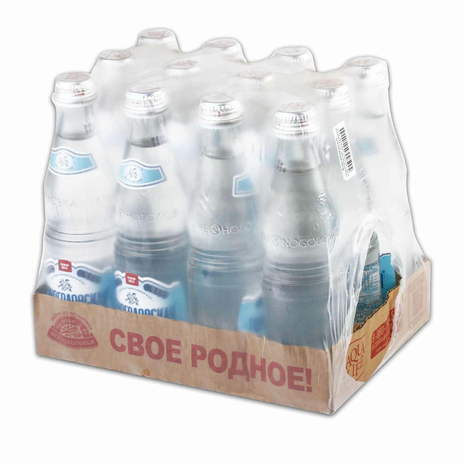 Вода питьевая "Черноголовская", 12 шт по 0,33л, без газа, стекло