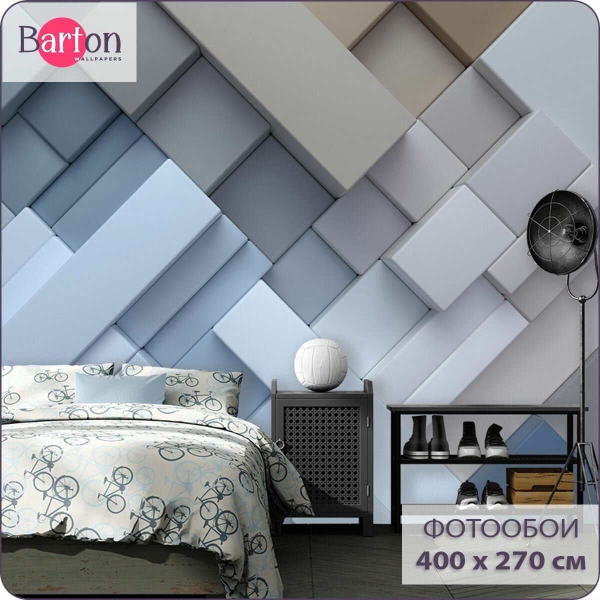 фото Фотообои на стену флизелиновые 3d Геометрия Абстракция 500х270 см Barton Wallpapers M05105