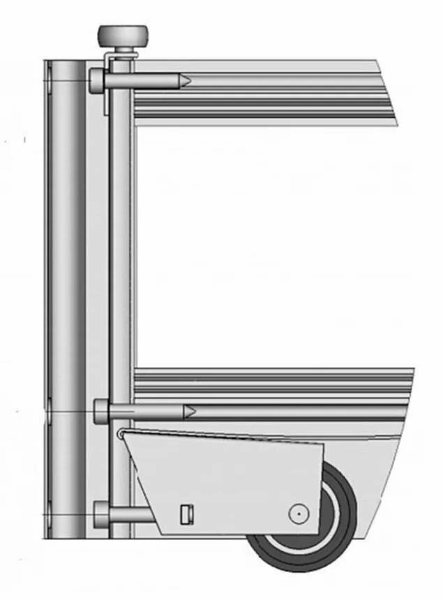 Комплект роликов LUX для раздвижных дверей шкафа-купе, асимметрия - фотография № 4