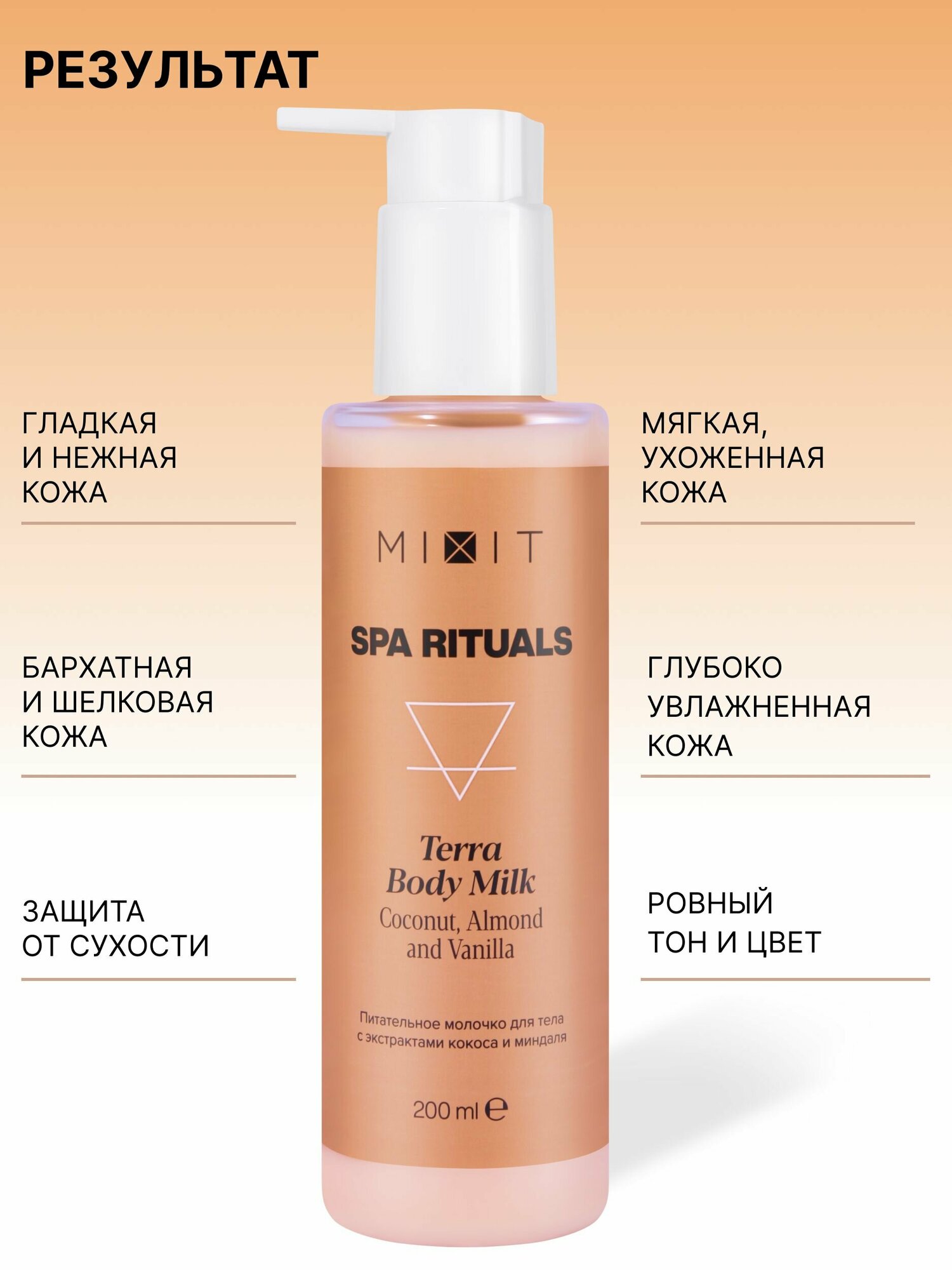 MIXIT Увлажняющее питательное молочко для тела против сухости SPA RITUALS, 200 мл.