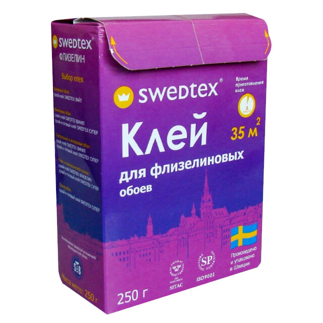 Клей обойный swedtex флизелин 250г, арт. pf025